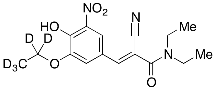 (2E)-2-Cyano-3-(3-ethoxy-4-hydroxy-5-nitrophenyl)-N,N-diethyl-2-propenamide-d<sub>5</sub>
