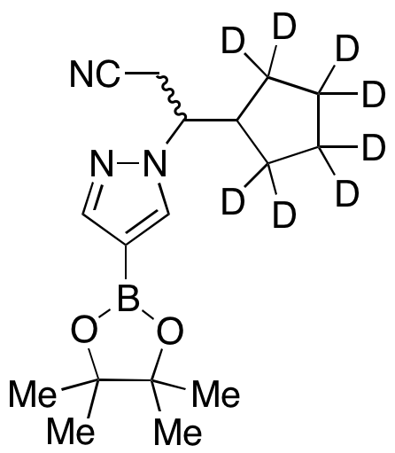  β-Cyclopentyl-4-(4,4,5,5-tetramethyl-1,3,2-dioxaborolan-2-yl)-1H-pyrazole-1-propanenitrile-d<sub>8</sub>