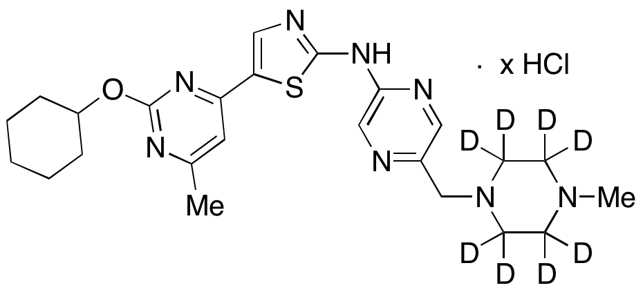 5-(2-(Cyclohexyloxy)-6-methylpyrimidin-4-yl)-N-(5-((4-methylpiperazin-1-yl)methyl)pyrazin-2-yl)thiazol-2-amine-d<sub>8</sub> Hydrochloride
