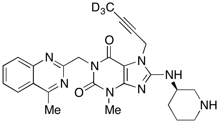 Des-(R)-piperidin-3-amine 8-(R)-(Piperidin-3-ylamino) Linagliptin-d<sub>3</sub>
