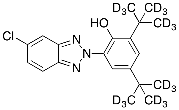 2,4-Di-tert-butyl-6-(5-chloro-2H-benzotriazol-2-yl)phenol-d<sub>18</sub>