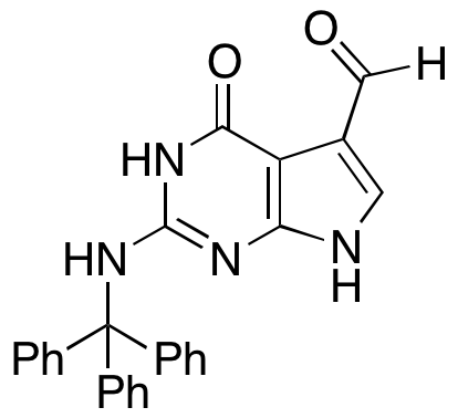 4,7-Dihydro-4-oxo-2-[(triphenylmethyl)amino]-3H-pyrrolo[2,3-d]pyrimidine-5-carboxaldehyde