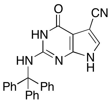 4,7-Dihydro-4-oxo-2-[(triphenylmethyl)amino]-3H-pyrrolo[2,3-d]pyrimidine-5-carbonitrile