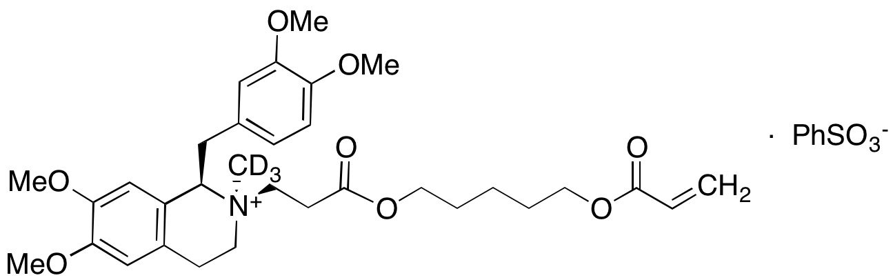 cis-1-[(3,4-Dimethoxyphenyl)methyl]-1,2,3,4-tetrahydro-6,7-dimethoxy-2-methyl-2-[3-oxo-3-[[5-[(1-oxo-2-propenyl)oxy]pentyl]oxy]propyl]-isoquinolinium-d<sub>3</sub> Benzenesulfonate