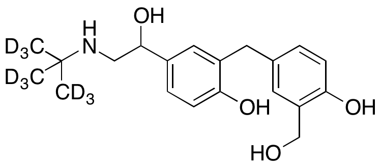 α-[[(1,1-Dimethylethyl)amino]methyl]-4-hydroxy-3-[[4-hydroxy-3-(hydroxymethyl)phenyl]methyl]-benzenemethanol-d<sub>9</sub>