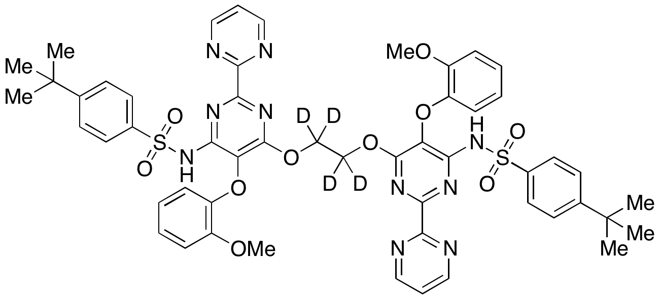 N,N’-[1,2-Ethanediylbis[oxy[5-(2-methoxyphenoxy)[2,2’-bipyrimidine]-6,4-diyl]]]bis[4-(1,1-dimethylethyl)-benzenesulfonamide-d<sub>4</sub>