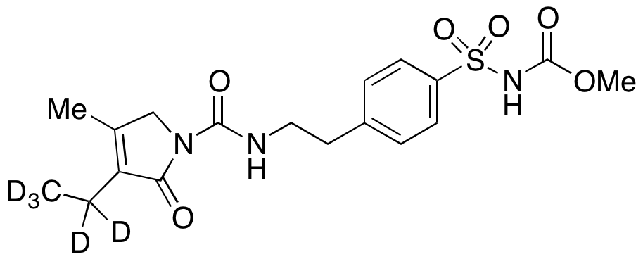 N-[[4-[2-[[(3-Ethyl-2,5-dihydro-4-methyl-2-oxo-1H-pyrrol-1-yl)carbonyl]amino]ethyl]phenyl]sulfonyl]carbamic Acid Methyl Ester-d<sub>5</sub>