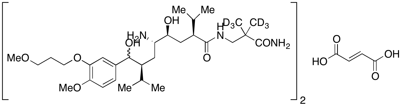 8-Hydroxy Aliskiren-d<sub>3</sub> Fumarate (2:1)