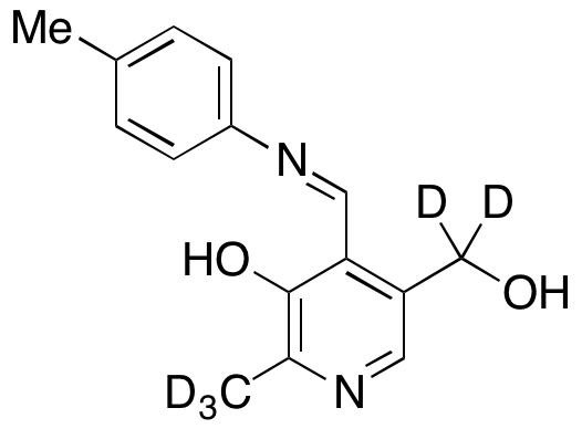 5-Hydroxy-6-methyl-4-[[(4-methylphenyl)imino]methyl]-3-pyridinemethanol-d<sub>5</sub>