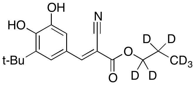 Isopropyl (2E)-2-Cyano-3-(3,4-dihydroxy-5-nitrophenyl)prop-2-enoate-d<sub>7</sub>