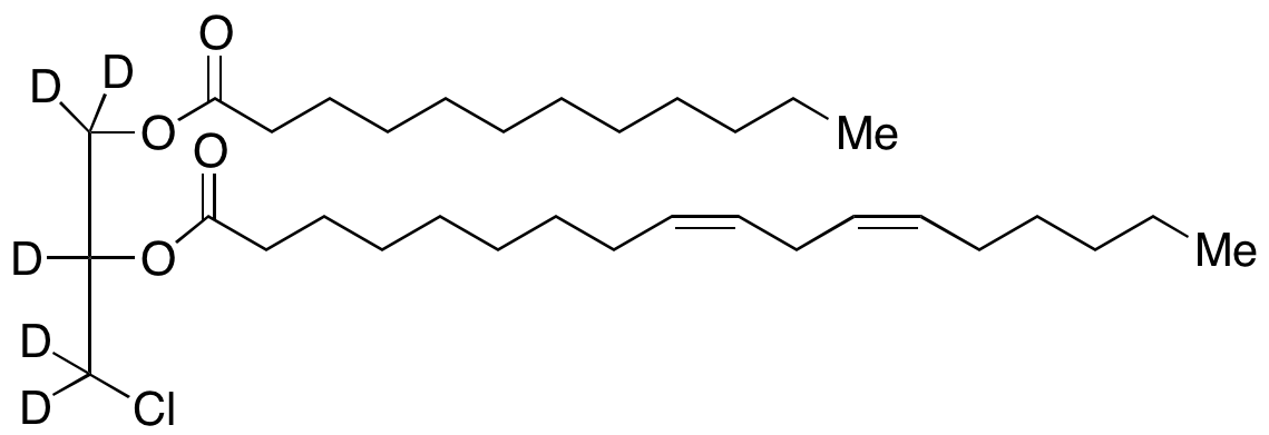 rac 1-Lauroyl-2-linoleoyl-3-chloropropanediol-d<sub>5</sub>