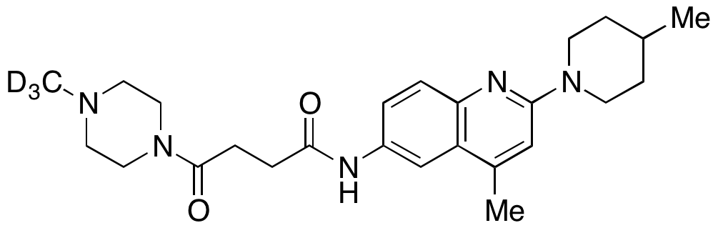 4-Methyl-N-[4-methyl-2-(4-methyl-1-piperidinyl)-6-quinolinyl]-Î³-oxo-1-piperazinebutanamide-d<sub>3</sub>
