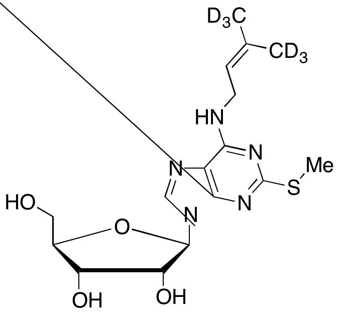 2-Methylthio-N6-isopentenyladenosine-d<sub>6</sub>