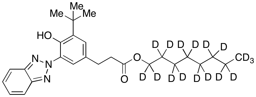 Octyl 3-[3-(2H-Benzotriazol-2-yl)-5-tert-butyl-4-hydroxyphenyl]propionate-d<sub>17</sub>