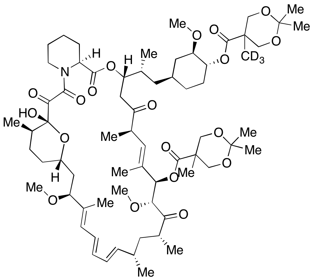 Rapamycin 31,42-Bis(2,2,5-trimethyl-1,3-dioxane-5-carboxylate)-d<sub>3</sub>