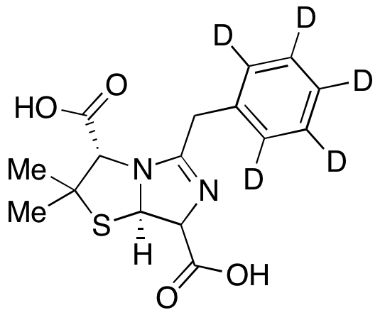 (3S,7aR)-2,3,7,7a-Tetrahydro-2,2-dimethyl-5-(phenylmethyl)-imidazo[5,1-β]thiazole-3,7-dicarboxylic Acid-d<sub>5</sub>