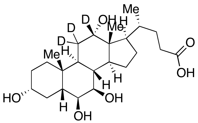 3α,6 β,7 β,12 β-Tetrahydroxy-5 β-cholanoic Acid-d<sub>3</sub>