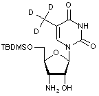 3’-Amino-5’-O-tert-butyldimethylsilyl-3’-deoxy-D<sub>3</sub>-thymidine