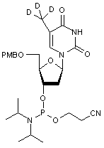  5’-O-p-Anisoyl-D<sub>3</sub>-thymidine 3’-CE phosphoramidite