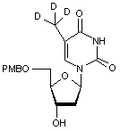  5’-O-p-Anisoyl-D<sub>3</sub>-thymidine