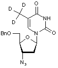 3’-Azido-5’-O-benzyl-3’-deoxy-D<sub>3</sub>-thymidine