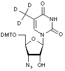 3’-Azido-3’-deoxy-5’-O-DMT-D<sub>3</sub>-thymidine
