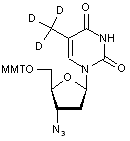 3’-Azido-3’-deoxy-5’-O-MMT-D<sub>3</sub>-thymidine