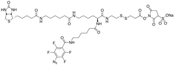 2-[N<sub>2</sub>-[N<sub>6</sub>-(4-Azido-2,3,5,6-tetrafluorobenzoyl)-6 -aminocaproyl]-N<sub>6</sub>-(6-biotinamidocaproyl)-L-lysinylamido]] Ethyl 2-(N-Sulfosuccinimydylcarboxy)ethyl Disulfide Sodium Salt