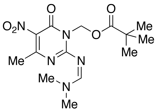 2-[(Dimethylamino)methylene]amino-<sup>3</sup>N-(pivaloyloxy)methyl-6-methyl-5-nitro-4-pyrimidinol
