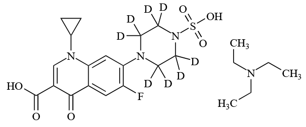 Ciprofloxacin-piperazinyl-N-sulfate-d<sub>8</sub>, triethylamine salt