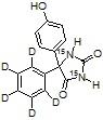 DL-5-(4-Hydroxyphenyl)-5-phenyl-Hydantoin 1,3-<sup>15</sup>N<sub>2</sub> d<sub>5</sub>