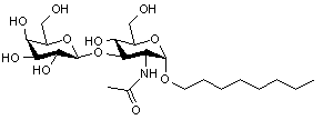 Octyl 2-acetamido-2-deoxy-3-O-(b-D-galactopyranosyl)-α-D-glucopyranoside