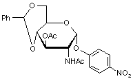 4-Nitrophenyl 2-acetamido-3-O-acetyl-4-6-O-benzylidene-2-deoxy-α-D-glucopyranoside