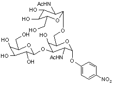 4-Nitrophenyl 2-acetamido-6-O-(2-acetamido-2-deoxy-β-D-glucopyranosyl)-3-O-(b-D-galactopyranosyl)-2-deoxy-α-D-galactopyranoside