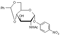 4-Nitrophenyl 2-acetamido-2-deoxy-4-6-O-benzylidene-β-D-glucopyranoside