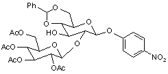 4-Nitrophenyl 2-O-(2-3-4-6-tetra-O-acetyl-β-D-glucopyranosyl)-4-6-O-benzylidene-β-D-glucopyranoside