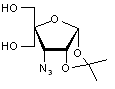 3-Azido-3-deoxy-4-hydroxymethyl-1-2-O-isopropylidene-α-D-ribofuranose