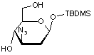 3-Azido-2-3-dideoxy-1-O-(tert-butyldimethylsilyl)-β-D-arabino-hexopyranose
