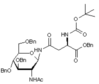 N-omega-(2-Acetamido-3-4-6-tri-O-benzyl-2-deoxy-β-D-glucopyranosyl)-N-α-Boc-L-asparagine benzyl ester