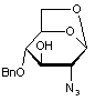 1-6-Anhydro-2-azido-4-O-benzyl-2-deoxy-β-D-glucopyranose