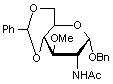Benzyl 2-acetamido-4-6-O-benzylidene-2-deoxy-3-O-methyl-α-D-glucopyranoside