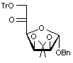 Benzyl 2-3-O-isopropylidene-6-O-trityl-5-keto-α-D-mannofuranose