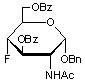 Benzyl 2-acetamido-3-6-di-O-benzoyl-2-4-dideoxy-4-fluoro-α-D-glucopyranoside