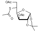3-6-Di-O-acetyl-5-S-acetyl-5-deoxy-1-2-O-isopropylidene-α-D-glucofuranose