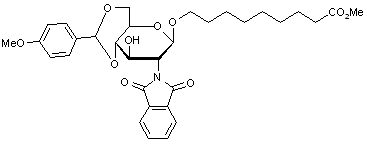 8-Methoxycarbonyloctyl 2-deoxy-4-6-O-(4-methoxybenzylidene)-2-phthalimido-β-D-glucopyranoside