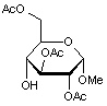 Methyl 2-3-6-tri-O-acetyl-α-D-glucopyranoside