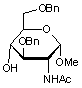 Methyl 2-acetamido-3-6-di-O-benzyl-2-deoxy-α-D-glucopyranoside