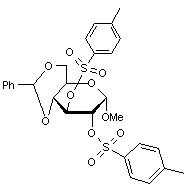 Methyl 4-6-O-benzylidene-2-3-di-O-p-toluenesulfonyl-α-D-glucopyranoside