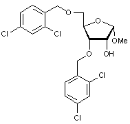 Methyl 3-5-di-O-(2-4-dichlorobenzyl)-α-D-ribofuranoside