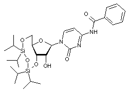 N4-Benzoyl-3’-5’-O-(1-1-3-3-tetraisopropyl-1-3-disiloxanediyl)cytidine
